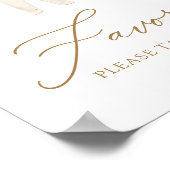 Winter Kerst Baby shower gunsten teken Poster (Hoek)