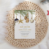 Winter Kerst Baby shower Kaart