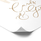 Winter Kerst Baby shower Kaarten en geschenken Poster (Hoek)