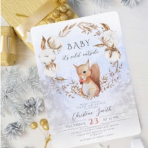 Winter Kerst Baby Shower Katoenen Bloemen