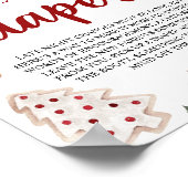 Winter Kerst Baby shower Late Night Luiers Poster (Hoek)