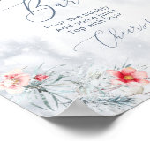 Winter Kerst baby shower moeder-osa bar Poster (Hoek)
