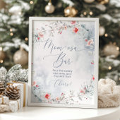 Winter Kerst baby shower moeder-osa bar Poster
