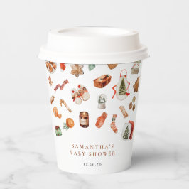 Winter Kerst Baby shower Papieren beker
