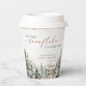 Winter Kerst Baby shower Papieren beker (Achterkant)