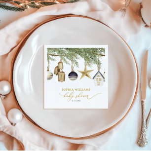 Winter Kerst Baby shower servetten