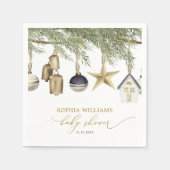 Winter Kerst Baby shower servetten (Voorkant)