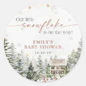 Winter Kerst Baby shower Stickers (Voorkant)