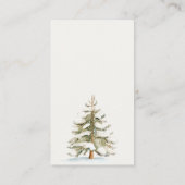 Winter Kerst Blauwe Luier Raffle Baby shower Informatiekaartje (Achterkant)