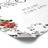 Winter Kerst Bloemen Favorieten Neem er alsjeblief Poster (Hoek)