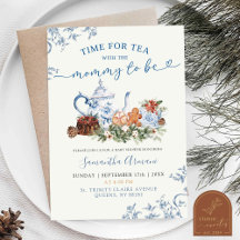 Winter Kerst Chinoiserie Baby Shower Theepartij