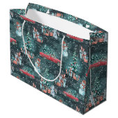 Winter Kerst Cozy Middelgrote Cadeautas (Achterkant Gekanteld)