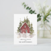 Winter Kerst Drinken Party Briefkaart (Staand voorkant)