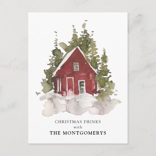 Winter Kerst Drinken Party Briefkaart (Voorkant)