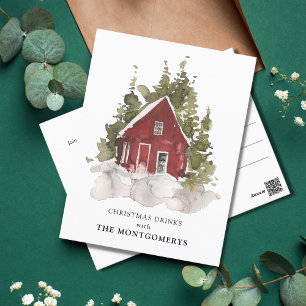 Winter Kerst Drinken Party Briefkaart