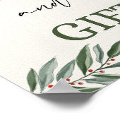 Winter Kerst Kaarten en geschenken Tafelteken Poster (Hoek)