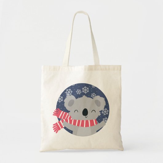 Winter Kerst Koala Beer Boodschappentas Tote Bag (Voorkant)