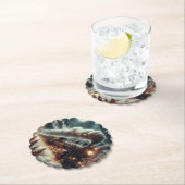 Winter/Kerst nachttrein Kartonnen Onderzetters (Insitu)