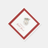 Winter Kerst Ornament Bruiloftsborrel Servet (Hoek)