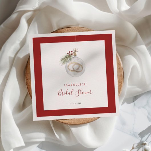 Winter Kerst Ornament Bruiloftsborrel Servet