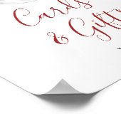 Winter Kerst Ornament Kaarten & Cadeaus Poster (Hoek)