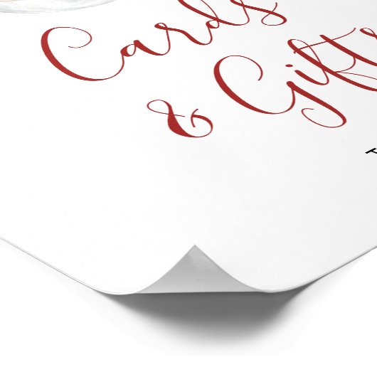 Winter Kerst Ornament Kaarten & Cadeaus Poster (Hoek)