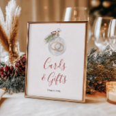 Winter Kerst Ornament Kaarten & Cadeaus Poster