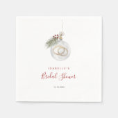 Winter Kerst Ornament Vrijgezellenfeest Servet (Voorkant)