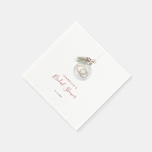 Winter Kerst Ornament Vrijgezellenfeest Servet (Hoek)