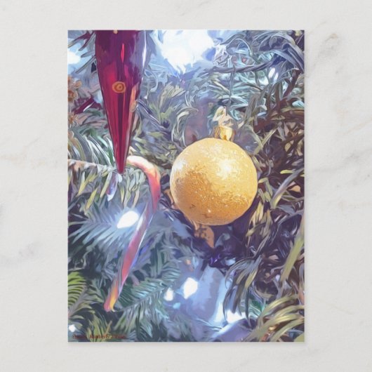 Winter Kerst Ornamenten Feestdagenkaart (Voorkant)