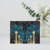 Winter Kerst Palmen Briefkaart (Staand voorkant)
