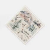Winter Kerst Papier servet (Hoek)