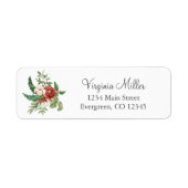 Winter Kerst Retouradres Label (Voorkant)