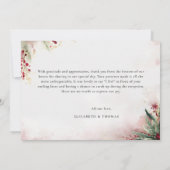 Winter Kerst Romantische Trouwfoto Bedankt (Achterkant)