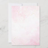 Winter Kerst Roze Baby shower Kaart (Achterkant)