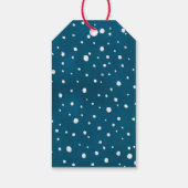 Winter Kerst Schattigee Sneeuwman Cadeaulabel (Achterkant)