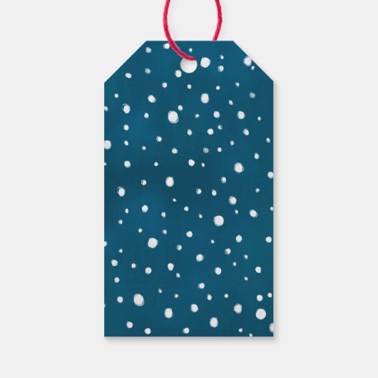 Winter Kerst Schattigee Sneeuwman Cadeaulabel (Achterkant)