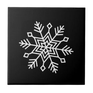 Winter Kerst Sneeuwvlok Matching Familie Festief Tegeltje