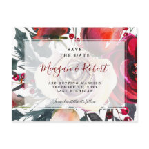 winter kerst vakantie save the date kaart