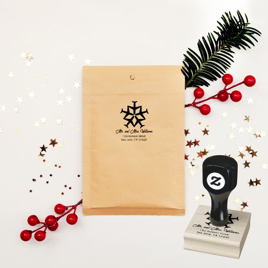 Winter Kerst Vliegtuig Snowflake Cool Aviation Rubberstempel