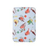 Winter Kerst Vogels Kinderen Badmat (Voorkant Verticaal)