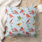 Winter Kerst Vogels Kussen (Deken)