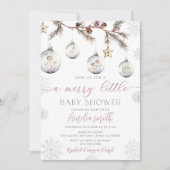 Winter Kerst Vrolijk klein Baby shower Kaart (Voorkant)