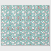 Winter Kerst wanten patroon in Mint Cadeaupapier (Vlak)