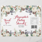 Winter Kerst Wit Bloem Chip Zak Verpakking Flyer (Voorkant)