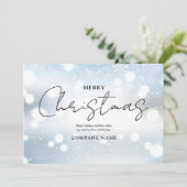 Winter Kerst Zakelijk Logo Feestdagenkaart (Staand voorkant)