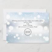 Winter Kerst Zakelijk Logo Feestdagenkaart (Achterkant)