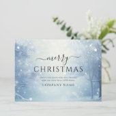 Winter Kerst Zakelijk Logo Feestdagenkaart (Staand voorkant)