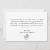 Winter Kerstavond feestdag Hartelijk dank Feestdagenkaart (Achterkant)