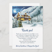 Winter Kerstavond feestdag Hartelijk dank Feestdagenkaart (Voorkant / Achterkant)
